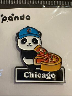 Panda Fest exclusive Chicago Enamel Pin - Blue Hat